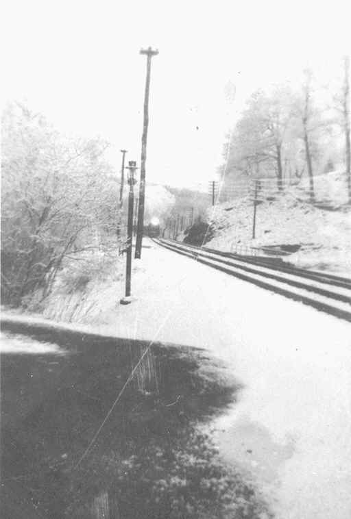 Locomotive entering Bentley Springs snow.jpg (182551 bytes)